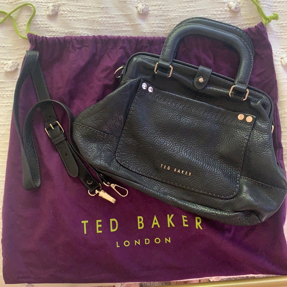 Black leather Ted Baker purse